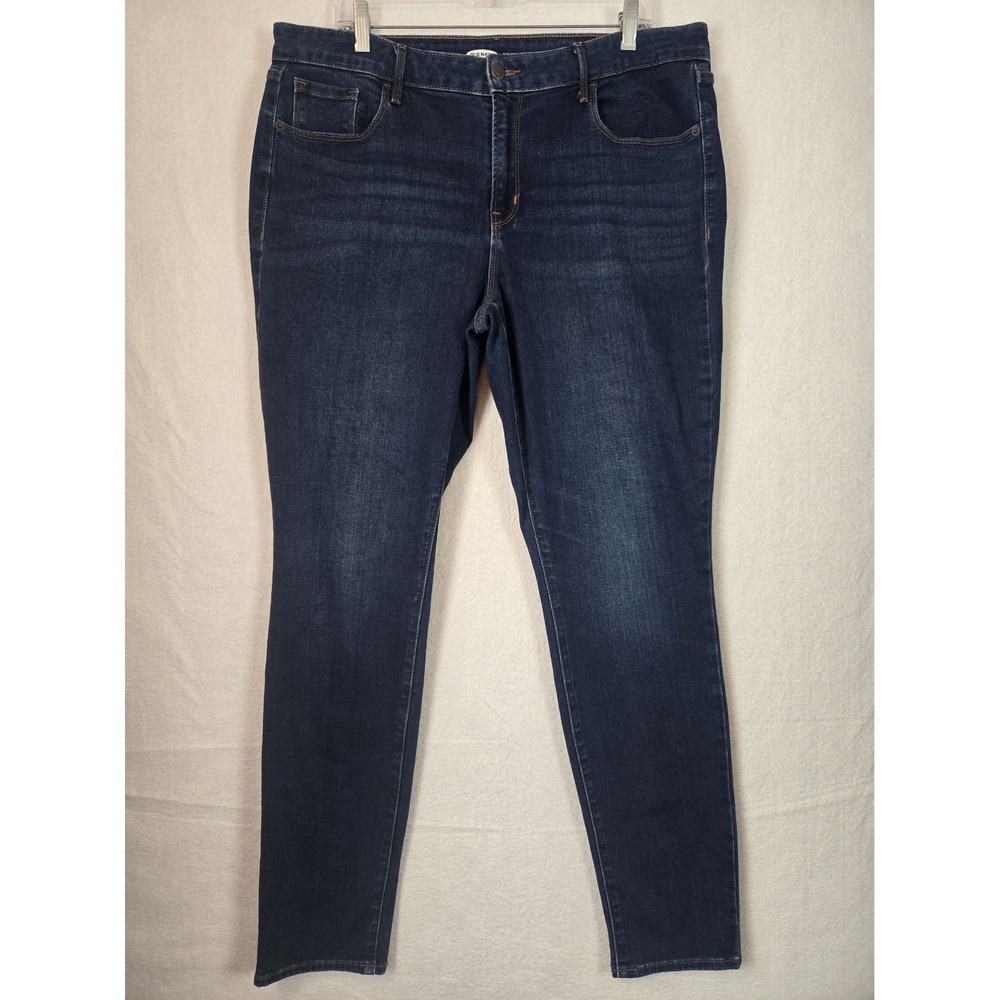 Old Navy Pop Icon Skinny‎ Jeans Women Size 16 Long Dark Wash Denim